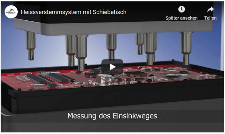 Video Heissverstemmsystem mit Schiebetisch